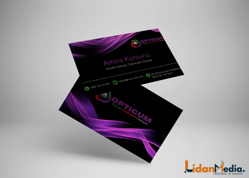 Lidan Media Business Card Design - Opticum Group